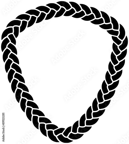 wavy illustration fashion silhouette hairstyle logo hair icon wig outline curly long beauty hairdresser braid woman girl female healthy shape haircut plait style for vector graphic background