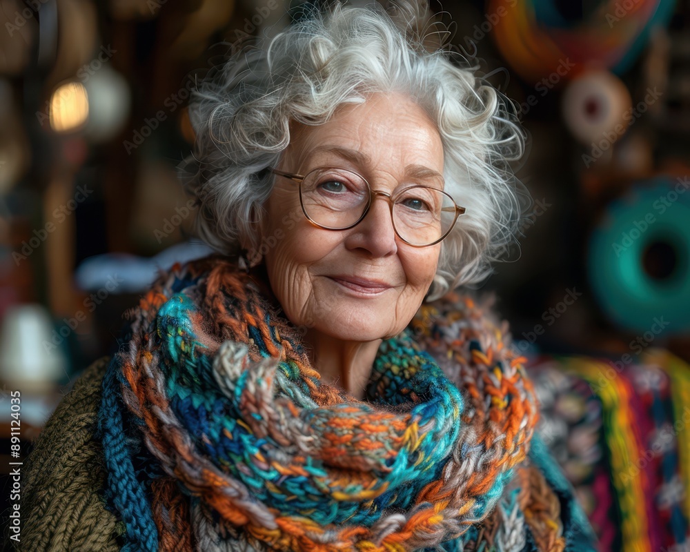 Serene Elderly Person Crafting in Cozy Room with 90mm Lens | Peaceful Hobby Activity for Senior Adult Serene Elderly Person Crafting in Cozy Room with 90mm Lens | Peaceful Hobby Activity for Senior Adult