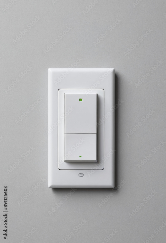 Light switch turned off (energy conservation). Light switch turned off (energy conservation).