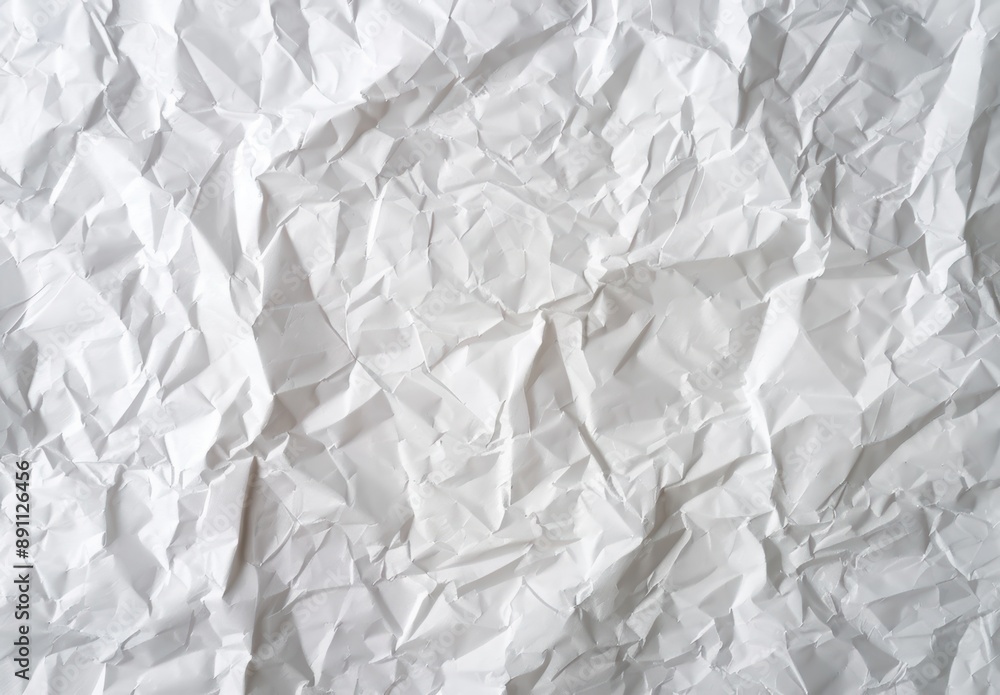 Obraz premium Crumpled white paper texture background