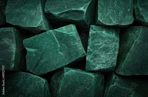 Wallpaper Mural Vibrant green gemstone crystals Torontodigital.ca