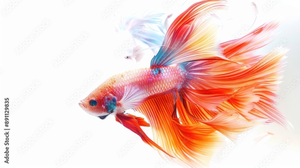 Fototapeta premium Vibrant Siamese Fighting Fish