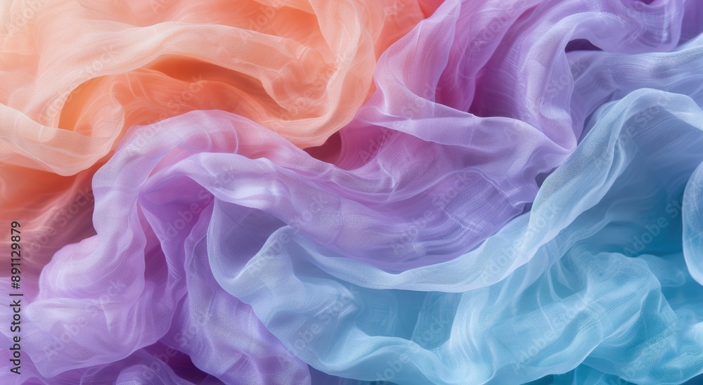 Obraz premium Vibrant Fabric Waves