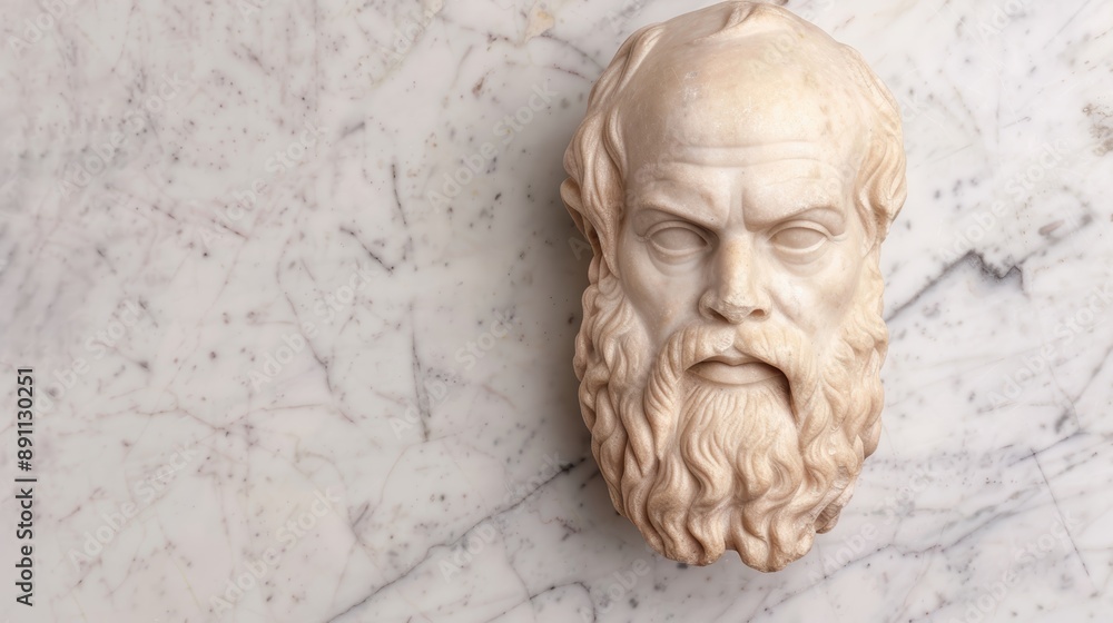 Marble bust of a bearded man Marble bust of a bearded man