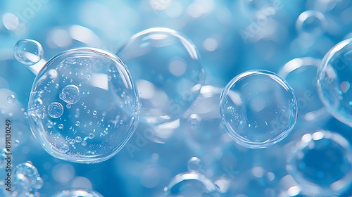 Wallpaper Mural Abstract Blue Bubbles Torontodigital.ca