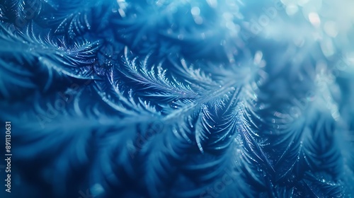 Blue background and leaf