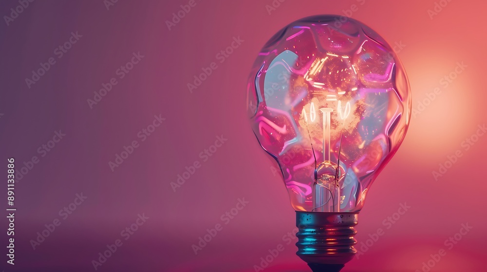 Light Bulb on a Colorful Background Light Bulb on a Colorful Background