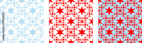 chicago pattern. star background set.  vector illustration
