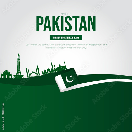 Independence day of Pakistan, Pakistan Independence day, creative design for banner, poster, vector illustration. 14 august