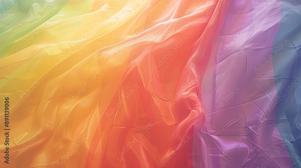 Fototapeta premium A refined LGBT pride background featuring soft rainbow colors and ample space for text, ideal for formal communications.
