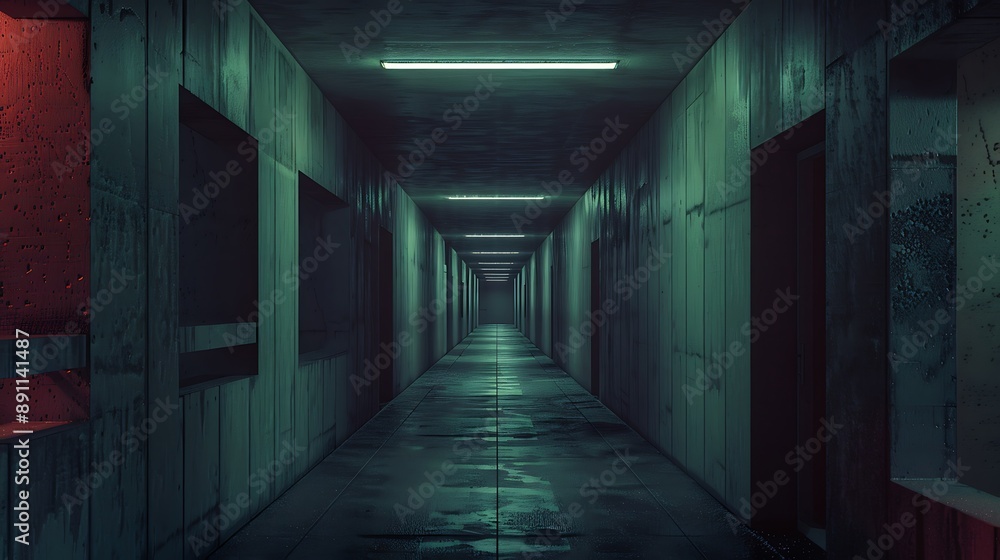 A Futuristic Cityscape with Concrete Buildings and a Gloomy Atmosphere A Futuristic Cityscape with Concrete Buildings and a Gloomy Atmosphere