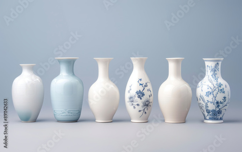 Blue and White Porcelain Craft Porcelain Vases in Ming and Qing Dynasties in China