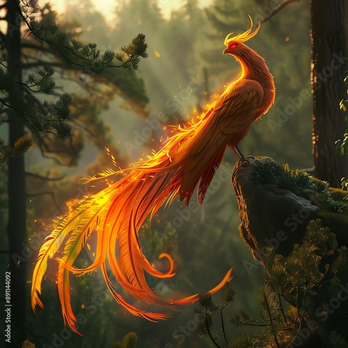 Side view of a majestic phoenix photo