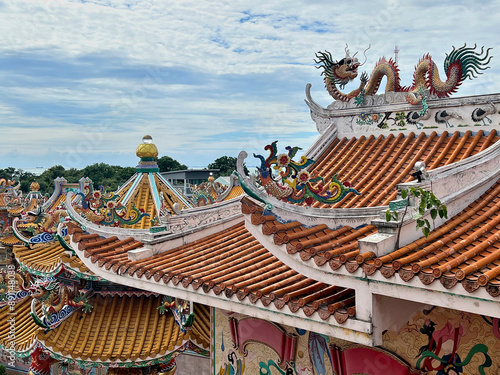 Wihan Thep Sathit Phra Kitti Chaloem or Nacha Sa Thai Chue Shrine is the most famous landmark in Chonburi, Thailand
 photo