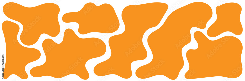 Random blob circles silhouette icon set. An arrangement of black organic shapes. Isolated on a white background. Random blob circles silhouette icon set. An arrangement of black organic shapes. Isolated on a white background.