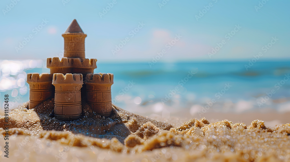 Fototapeta premium Simple sand castle