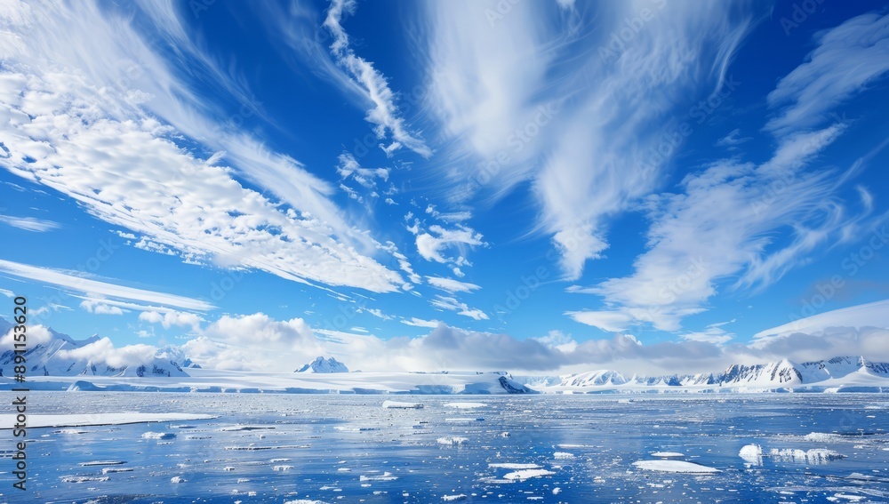 Antarctic sky blue sky white clouds background picture Antarctic sky blue sky white clouds background picture