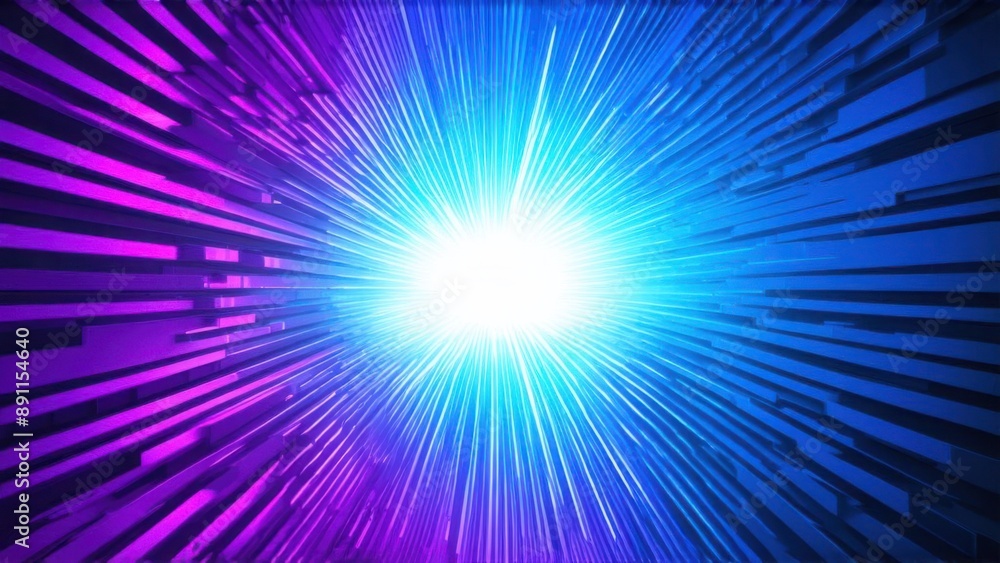 Fototapeta premium 3D Render, Purple Rays of Light