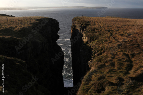 Obraz na płótnie Dunnet head coastal walk - peninsula in Caithness - most northerly point of the mainland of Great Britain - Caithness - Scotland - UK w salonie