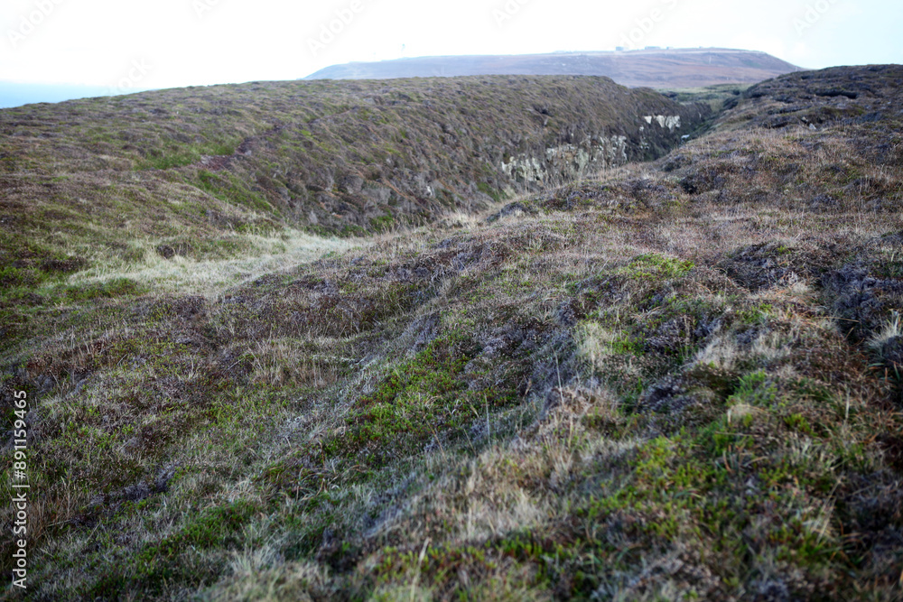 Fototapeta premium Dunnet head coastal walk - peninsula in Caithness - most northerly point of the mainland of Great Britain - Caithness - Scotland - UK