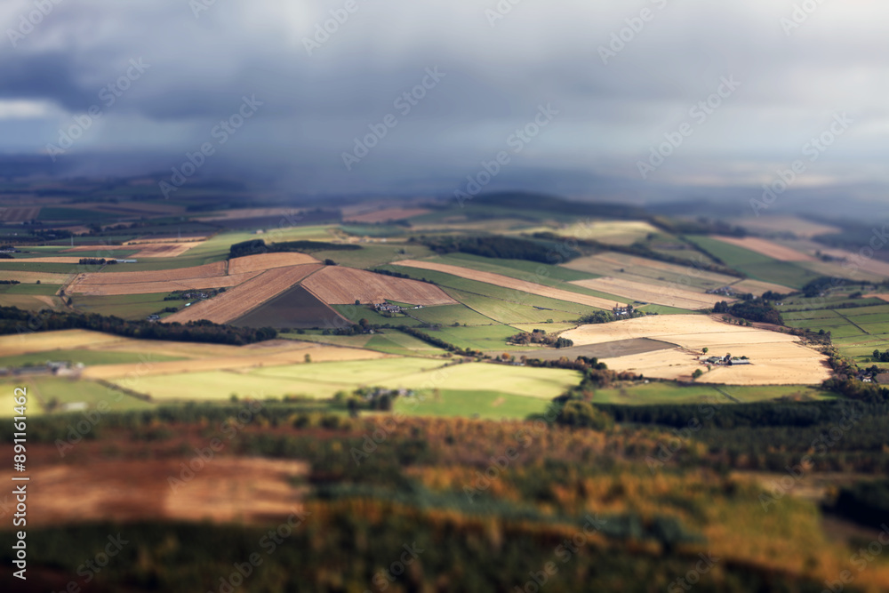 Countryside - Tilt shift - Bennachie - Aberdeenshire - Scotland - UK