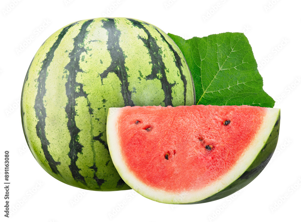 Watermelon fruit isolated on white background. Watermelon fruit isolated on white background.