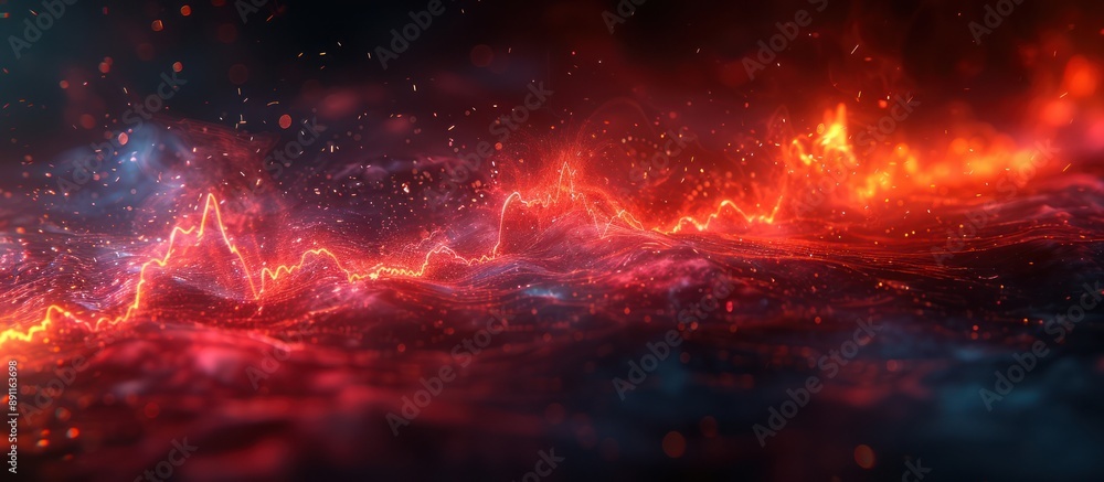 Obraz premium Abstract Fire and Sparkles