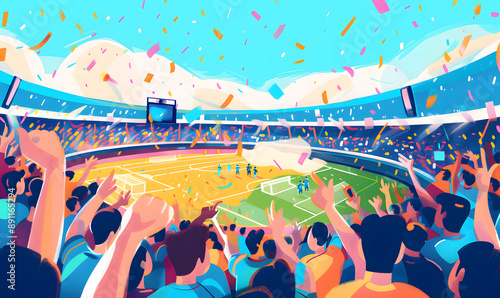 football-themed graphic and photo for advertising