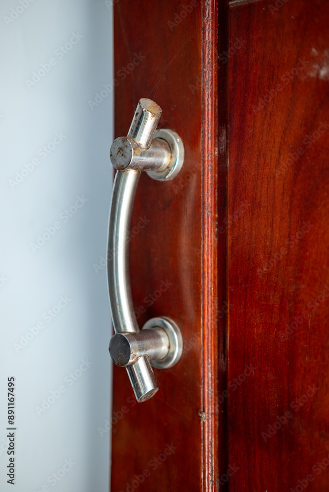 The door of a house is open The door of a house is open