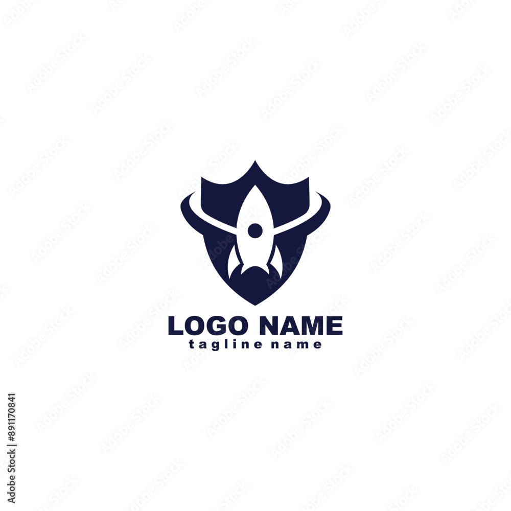 rocket shiled Logo design vector rocket shiled Logo design vector