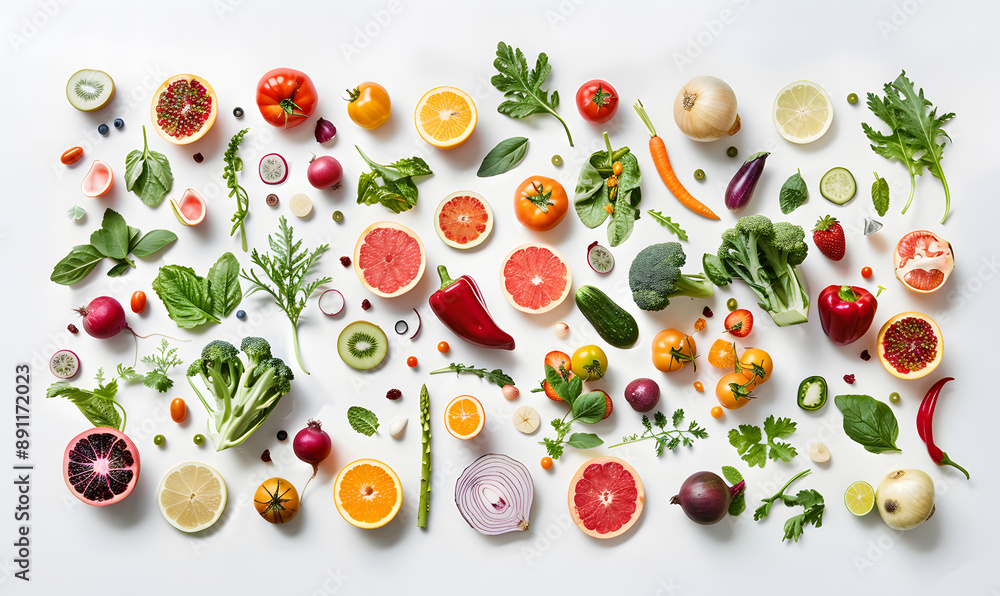 vegetable and fruits photo or illustrator on white background vegetable and fruits photo or illustrator on white background