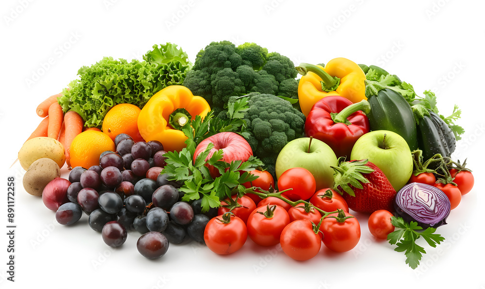 vegetable and fruits photo or illustrator on white background vegetable and fruits photo or illustrator on white background