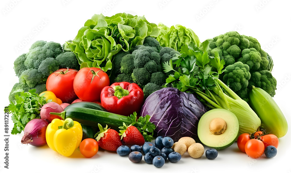 vegetable and fruits photo or illustrator on white background vegetable and fruits photo or illustrator on white background
