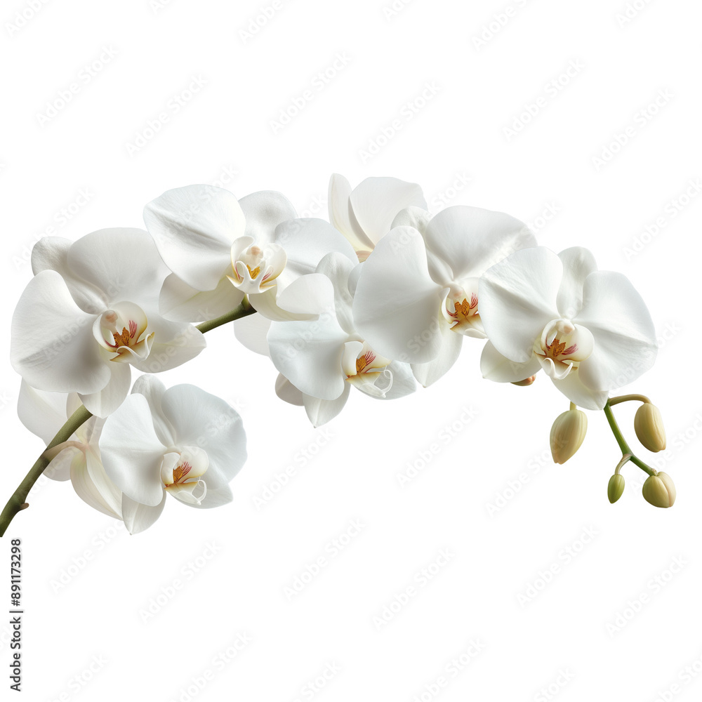 white orchid on transparent background. white orchid on transparent background.