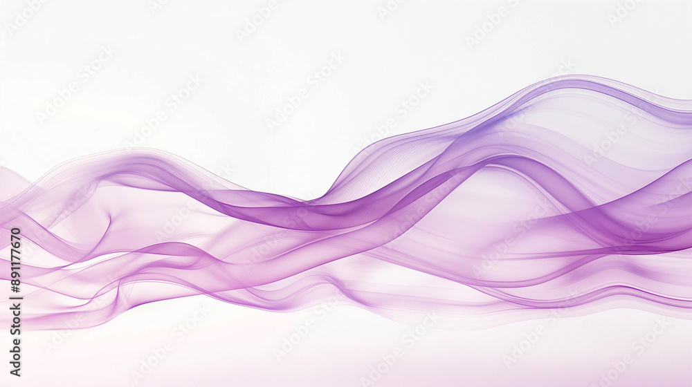 Abstract background. One beautiful, airy wave, pink-lilac in the center on a white background, minimalism. Advertising banner. Abstract background. One beautiful, airy wave, pink-lilac in the center on a white background, minimalism. Advertising banner.
