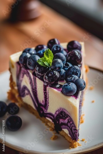 White Cholcolate Blueberry Cheesecake photo