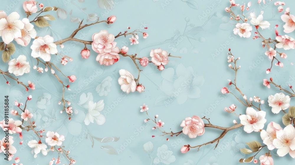 A background featuring a small flower pattern in a Chinese style. The intricate design showcases delicate blossoms, evoking traditional aesthetics and cultural elegance. A background featuring a small flower pattern in a Chinese style. The intricate design showcases delicate blossoms, evoking traditional aesthetics and cultural elegance.