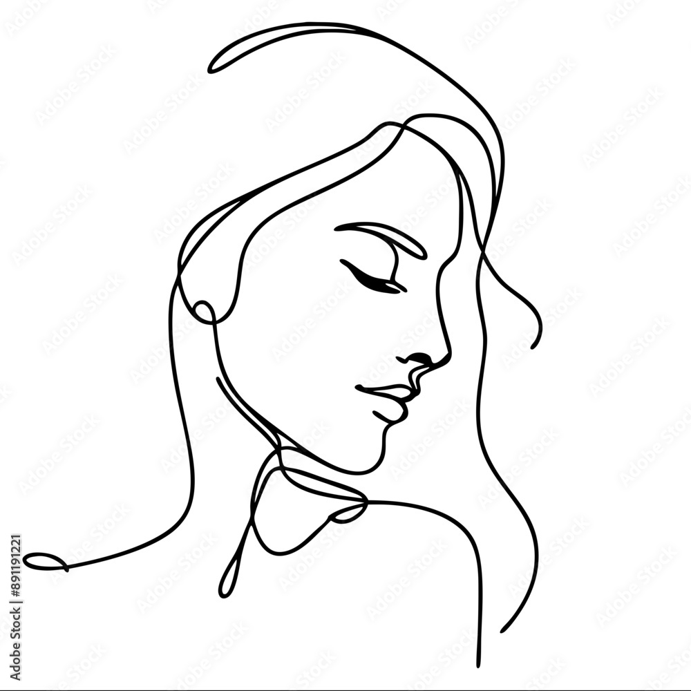 Detailed Line Art Drawing of Beautiful Female Silhouette in Vector on Isolated White Background. Elegant and Intricate Linear Illustration Suitable for Graphic Design, Fashion Sketches, and Artistic Detailed Line Art Drawing of Beautiful Female Silhouette in Vector on Isolated White Background. Elegant and Intricate Linear Illustration Suitable for Graphic Design, Fashion Sketches, and Artistic