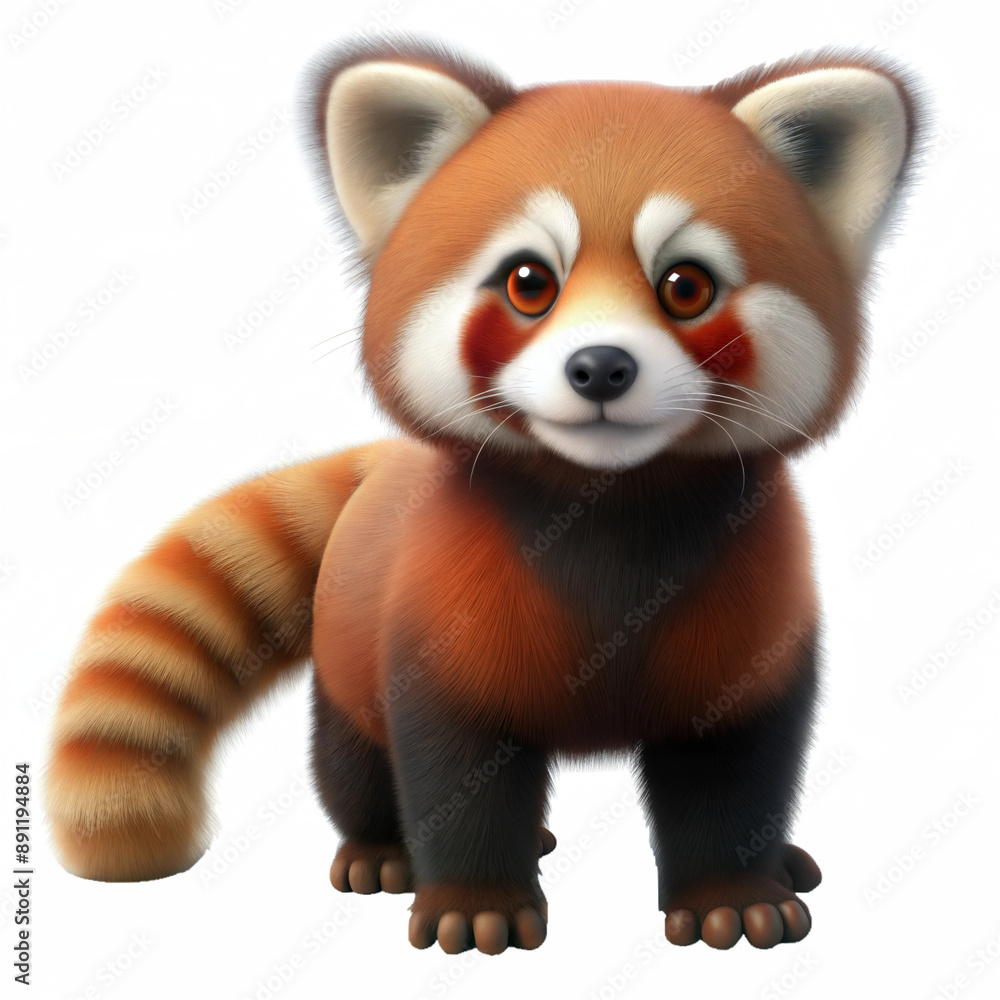 red panda 3d on a transparent background red panda 3d on a transparent background