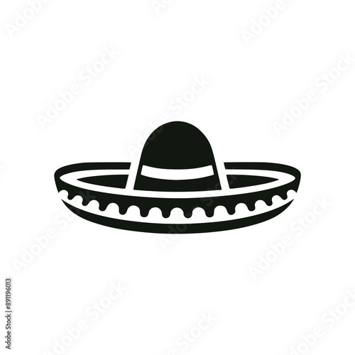 sombrero hat traditional culture logo vector illustration template design