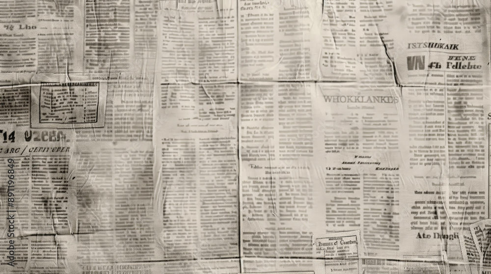 Obraz premium Vintage Newsprint Texture. Generative AI