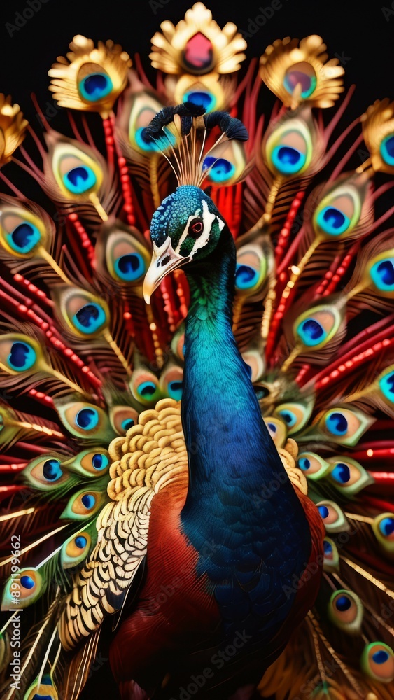 Fototapeta premium Avian Treasures: Where Feathers Meet Gems
