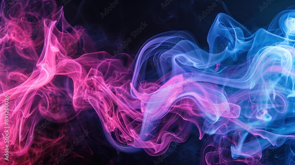 Abstract Swirling Smoke in Vibrant Hues Abstract Swirling Smoke in Vibrant Hues