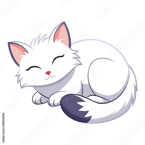 vector illustration of cartoon cat