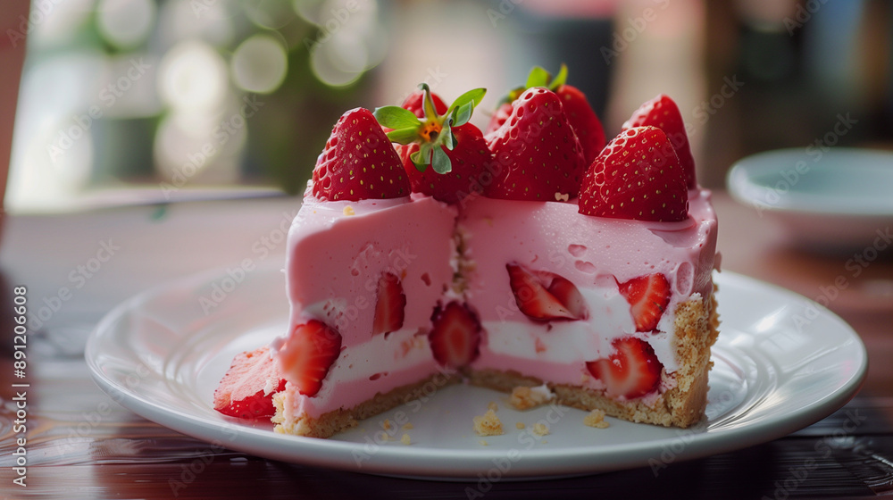 cheesecake with strawberries cheesecake with strawberries