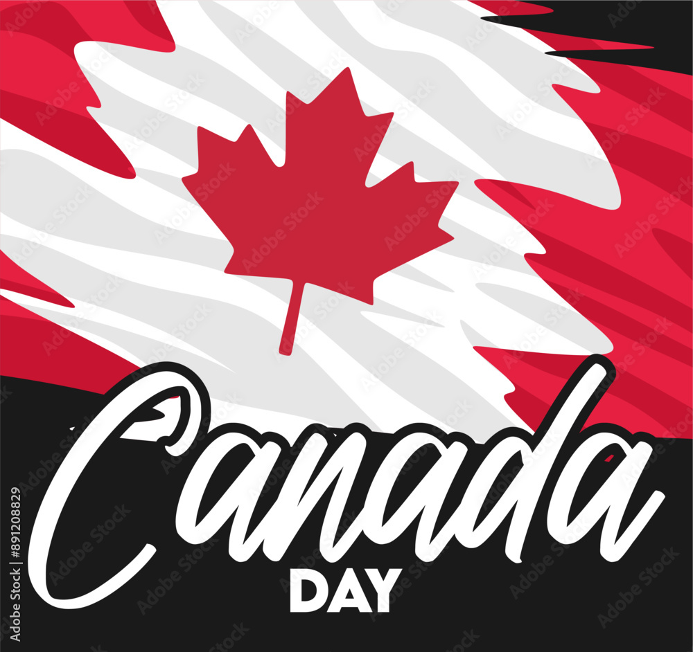 happy canada day with canada leaf silhouette happy canada day with canada leaf silhouette