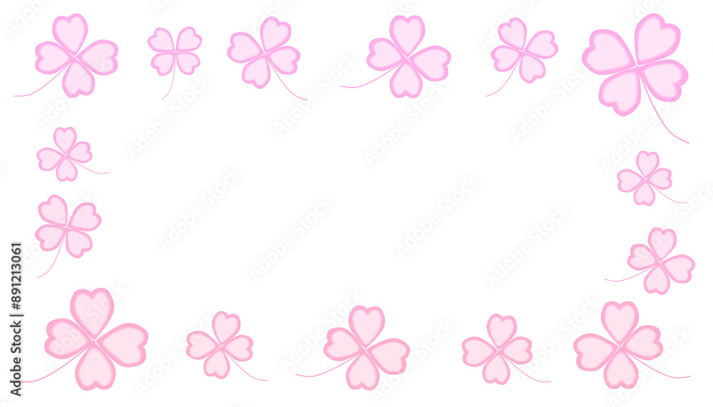 Pink four leaf clover frame Pink four leaf clover frame