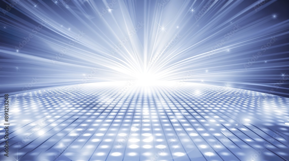 Futuristic Abstract Background with Light Rays and Shiny Glass Surface, Digital Environment Concept Futuristic Abstract Background with Light Rays and Shiny Glass Surface, Digital Environment Concept