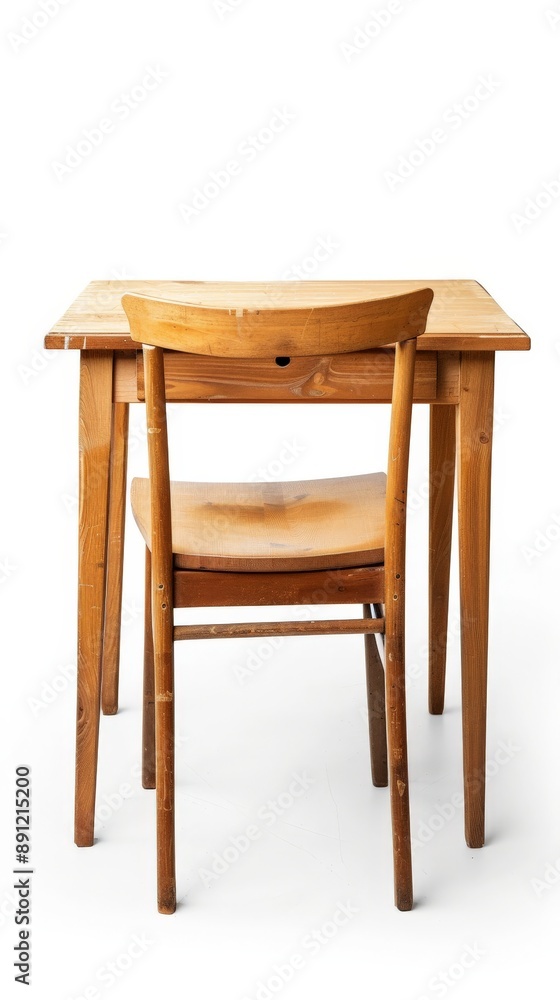 Fototapeta premium Wooden Chair and Table