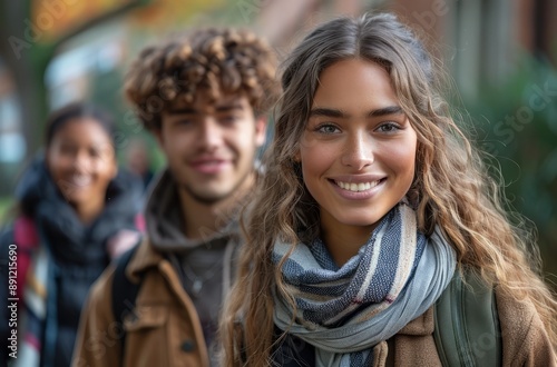 College students on campus 